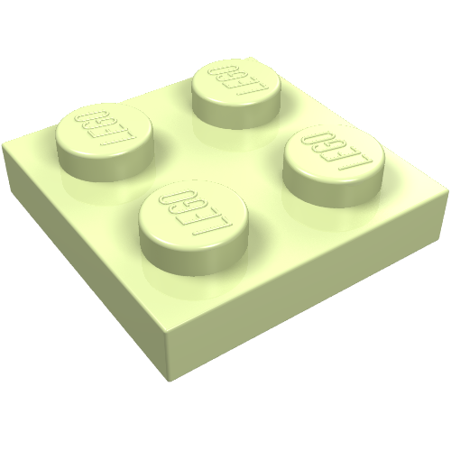 Platte 2 × 2 Gelbgrün