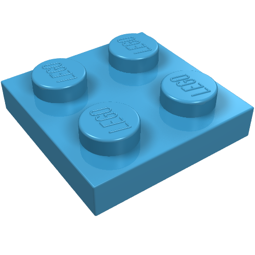 Plate 2 × 2 Maersk Blue