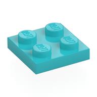 Plate 2 × 2 Medium Azure