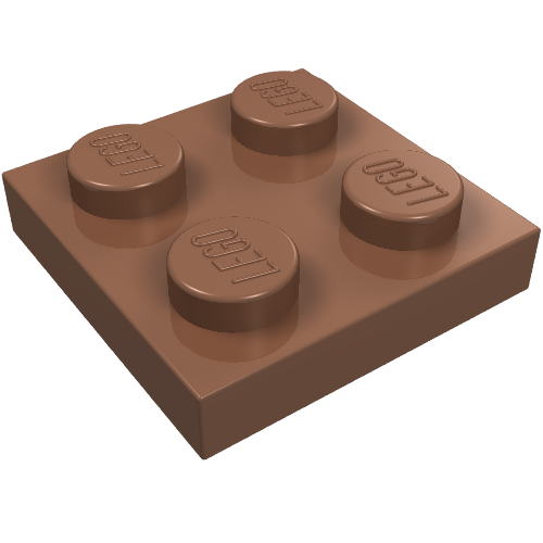 Plate 2 × 2 Light Brown