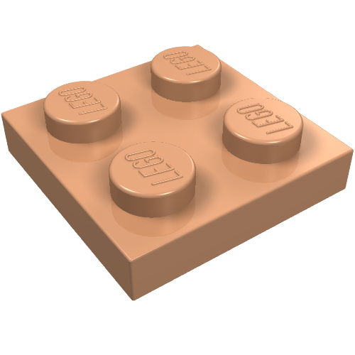 Platte 2 × 2 Nougat