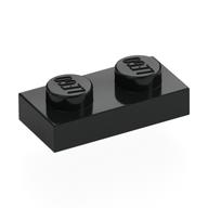 Platte 1 × 2 Schwarz