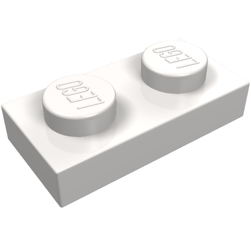 Plate 1 × 2 Very Light Bluish Gray