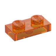 Platte 1 × 2 Transparent-Orange