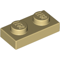 Platte 1 × 2 Beige