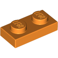 Plate 1 × 2 Orange