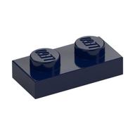 Platte 1 × 2 Dunkelblau