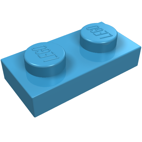 Plate 1 × 2 Maersk Blue