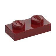 Platte 1 × 2 Dunkelrot
