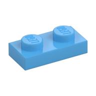 Platte 1 × 2 Mittelblau