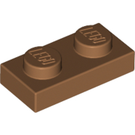 Platte 1 × 2 Mittelnougat