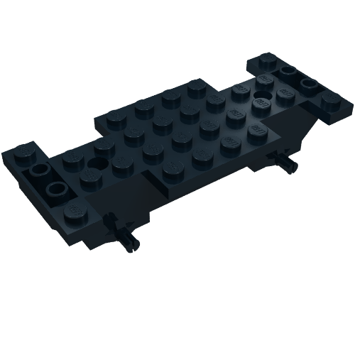 Vehicle Base 4 × 10 × 1 2/3, Inverted Slope Double, 1 × 2 Cutouts