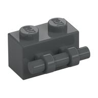 Brick Special 1 × 2 with Handle Dark Bluish Gray