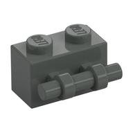 Brick Special 1 × 2 with Handle Dark Gray