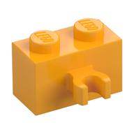 Brick Special 1 × 2 with Vertical Clip [Open O Clip] Bright Light Orange