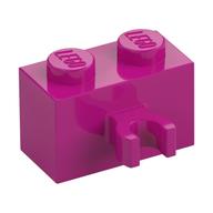Brick Special 1 × 2 with Vertical Clip [Open O Clip] Magenta