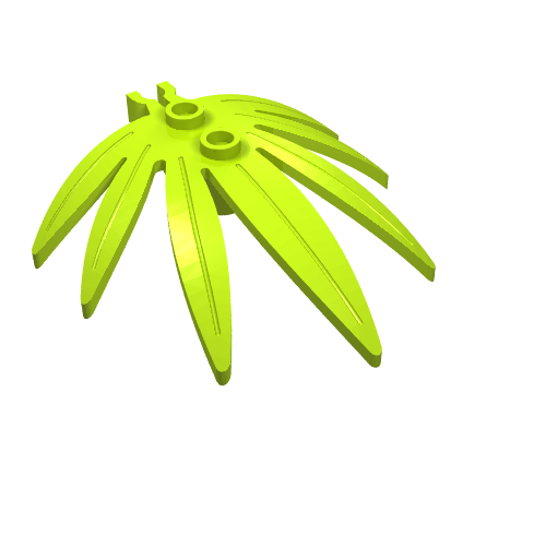 Plant, Leaves 6 × 5 Swordleaf with Clip [Thick U Clip] Limette