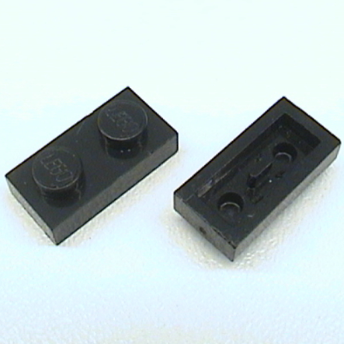 Plate 1 × 2 [Old Style Bottom] Schwarz