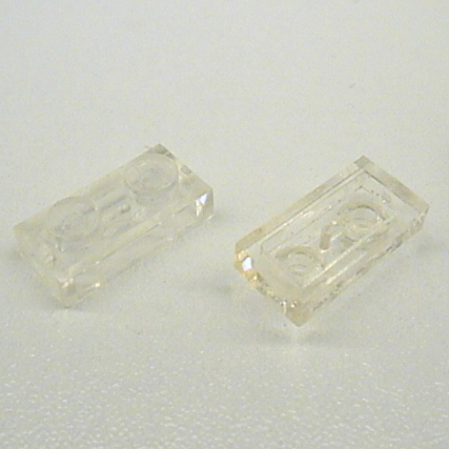 Plate 1 × 2 [Old Style Bottom] Transparent