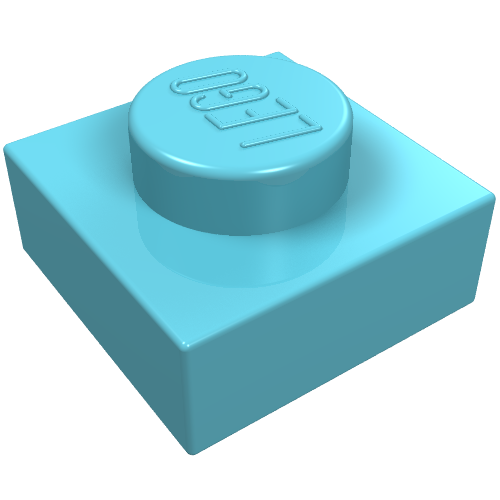 Platte 1 × 1 Pastellblau