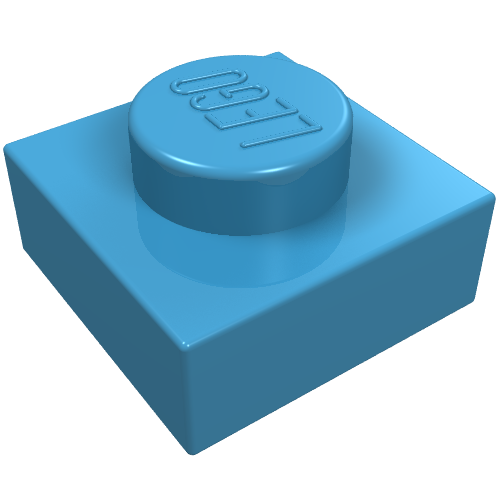 Plate 1 × 1 Maersk Blue
