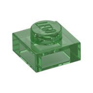 Platte 1 × 1 Transparent-Grün