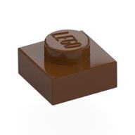 Platte 1 × 1 Rotbraun