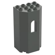 Panel 3 × 4 × 6 with Arched Window Dark Gray
