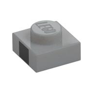 Plate 1 × 1 with Black Square Print Light Bluish Gray