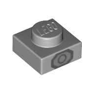 Plate 1 × 1 with Dark Grey Hexagon Print Hellblaugrau