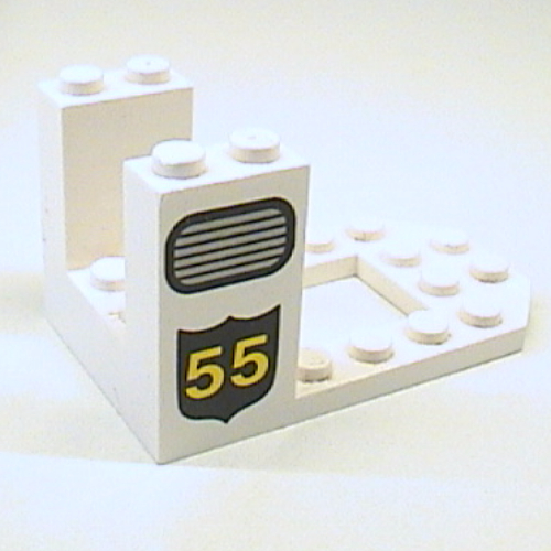 Cockpit 7 × 4 × 3 with Grille and 55 Print Weiß