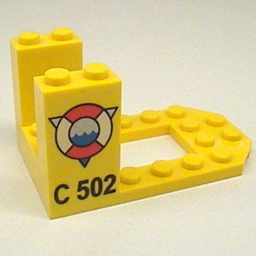 Cockpit 7 × 4 × 3 with Coast Guard Logo and C 502 Print Yellow