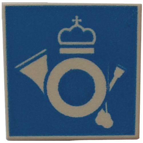 Road Sign Clip-on 2 × 2 Square with Royal Mail Print White