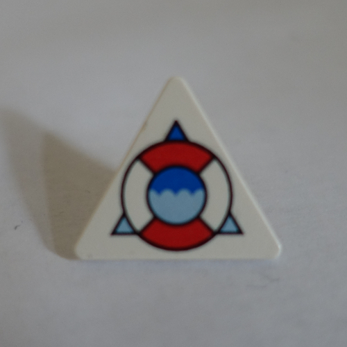 Road Sign Clip-on 2 × 2 Triangle with Coast Guard Logo Print Weiß
