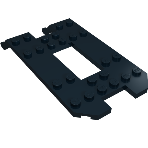Vehicle Base, Trailer 6 × 12 × 1 1/3 Black