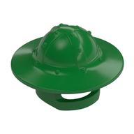 Helmet with Chinstrap and Wide Brim Green
