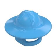 Helmet with Chinstrap and Wide Brim Medium Blue