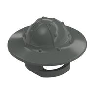 Helmet with Chinstrap and Wide Brim Dunkelgrau