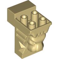 Brick Special 2 × 3 × 3 with Cutout and Lion Head [Hollow Studs] Tan