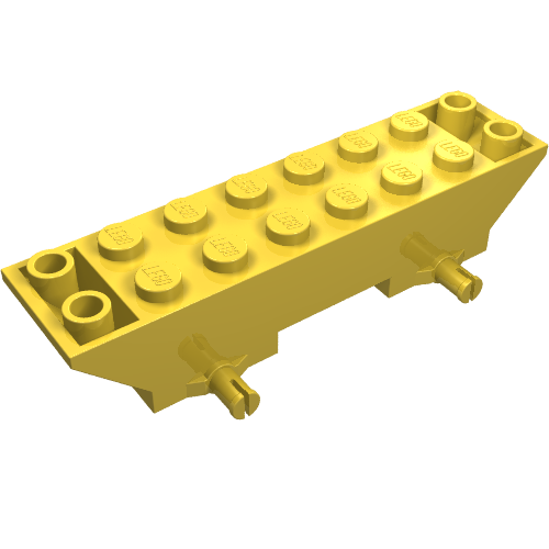 Vehicle Base 2 × 8 × 1 1/3, Inverted Slope Double Gelb