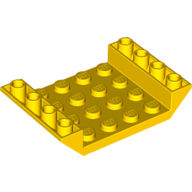 Brick Sloped Inverted 45° 6 × 4 Double with 4 × 4 Recessed Yellow