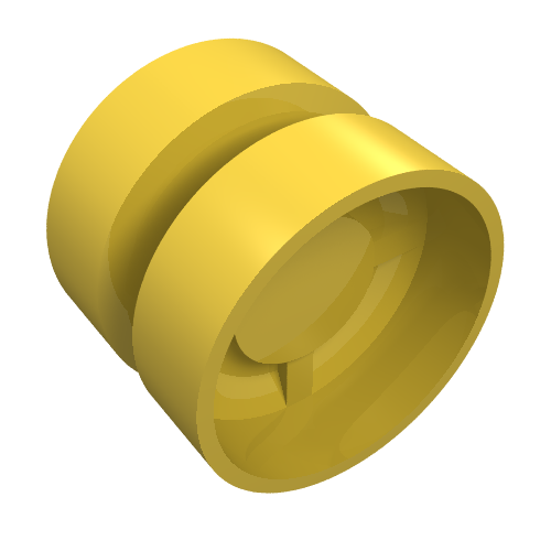 Wheel 18 × 14 with Tread Small Hub Yellow