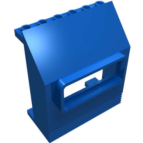 Panel 3 × 6 × 6 Sloped with Window Blue