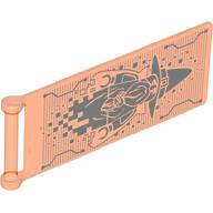 Flag 7 × 3 with Rod with Merlok Hologram Print Trans-Neon Orange