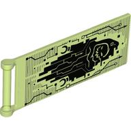 Flag 7 × 3 with Rod - Monstrox Hologram print Trans-Bright Green