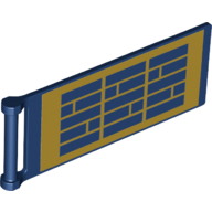 Flag 7 × 3 with Rod with Gold Solar Panel print Dark Blue