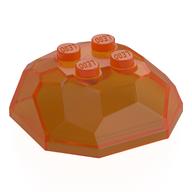 Rock Boulder 4 × 4, Top Transparent-Orange