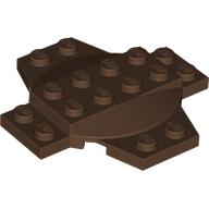 Plate Special 6 × 6 × 2/3 Cross with Dome Brown