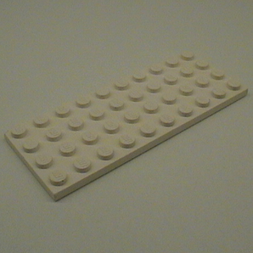Platte 4 × 10 mit Rille Weiß