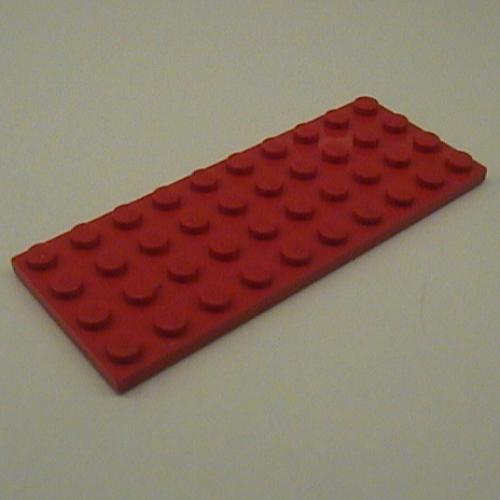 Platte 4 × 10 mit Rille Rot